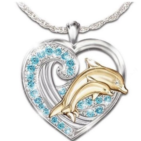 14 KGP Dolphin Necklace - Picture 1 of 3